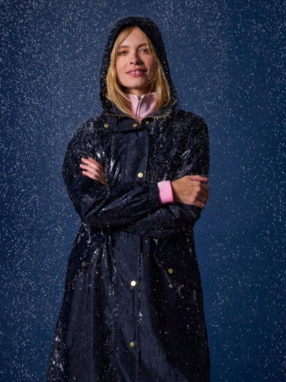 Joules Navy Blue Right As Rain Packable Rain Jacket Navy Blue Size:8